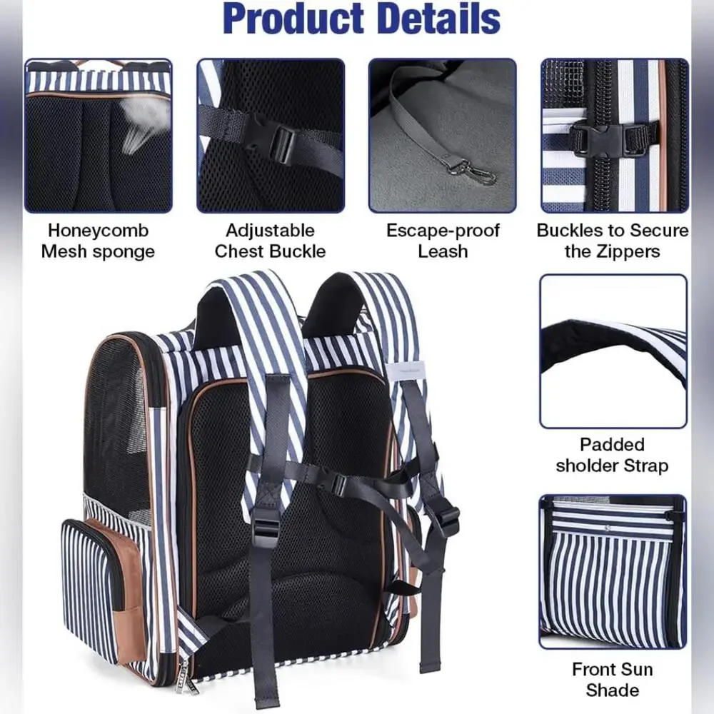 NWT Lekebobor XL Pet Expandable Carrier Backpack for up to 18lbs